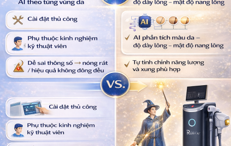 Diode Ruby AI là gì? Phiên bản triệt lông chính xác – an toàn – tối ưu hiệu quả