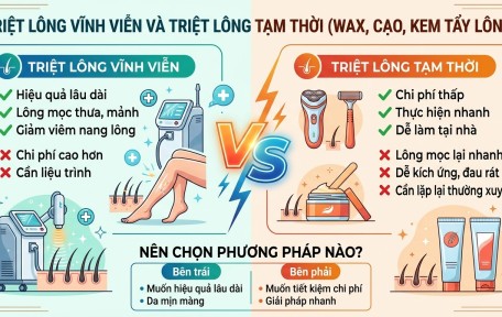 So Sánh Triệt Lông Vĩnh Viễn Và Triệt Lông Tạm Thời 