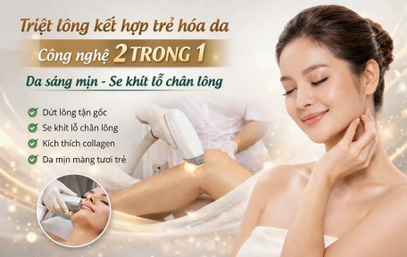 Triệt lông kết hợp trẻ hóa da