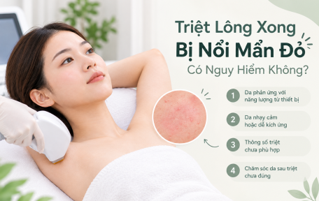 Triệt Lông Xong Bị Nổi Mẩn Đỏ Có Nguy Hiểm Không? Cách Xử Lý Đúng