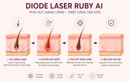 Diode Laser Ruby AI Phá Hủy Nang Lông Như Thế Nào? 