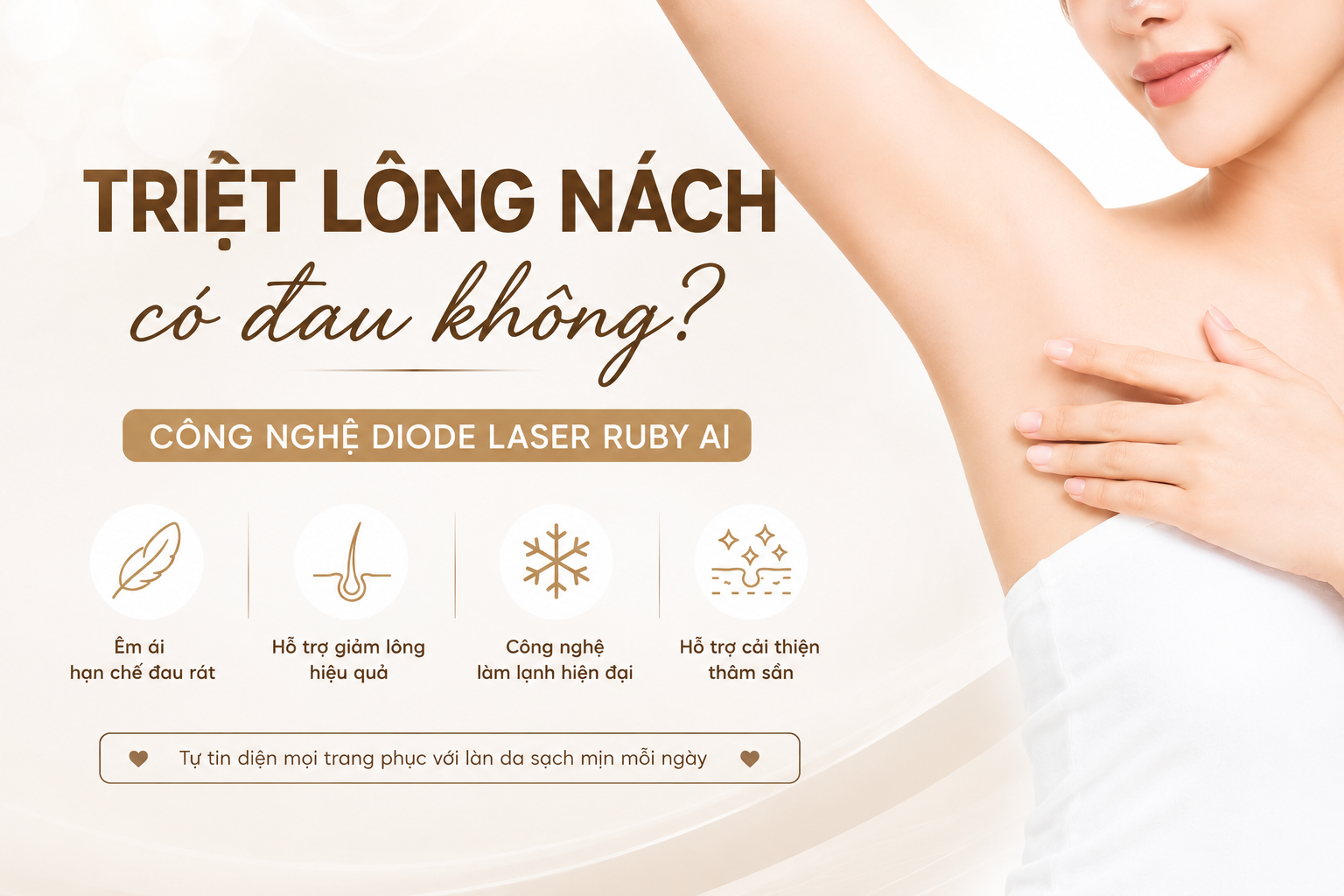 triệt lông nách có đau không