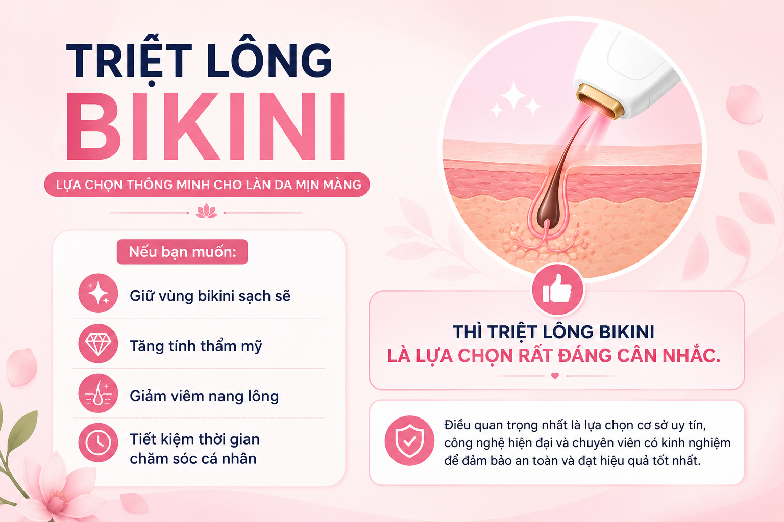 Có nện triệt lông bikini không