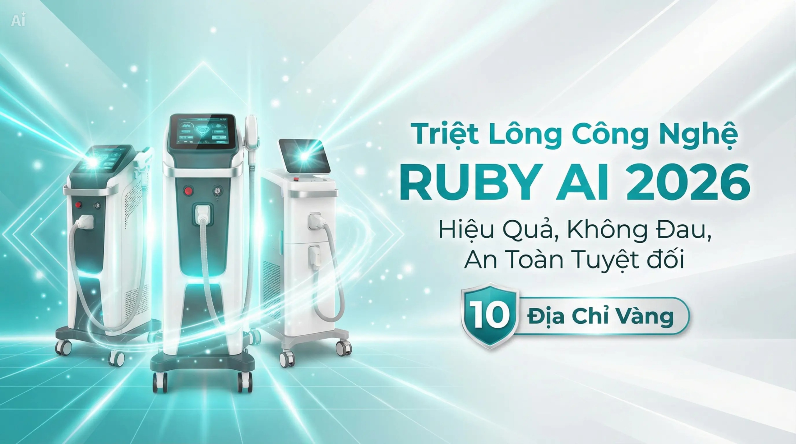 10 địa chỉ triệt lông công nghệ ruby AI 2026