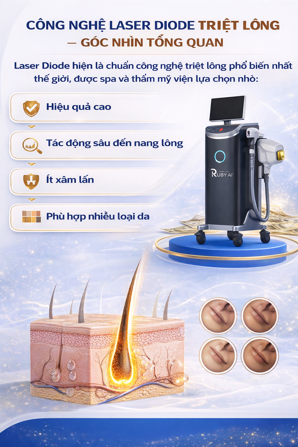 Công nghệ laser diode triệt lông